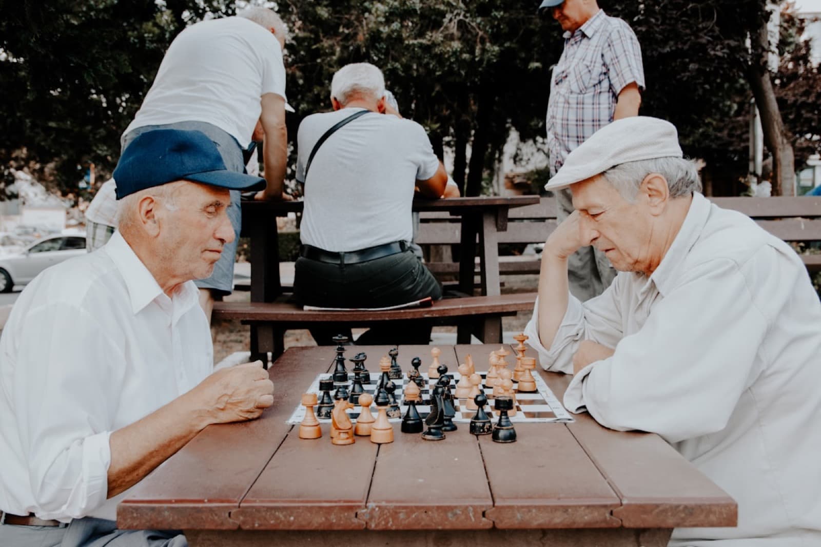 Older adults enjoying a game together
